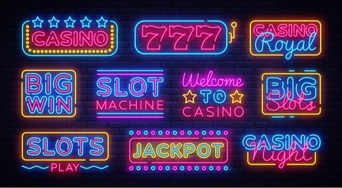 Neon slots icons