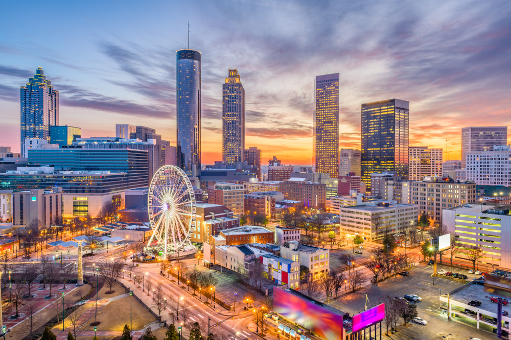 Downtown skyline Atlanta Georgia USA