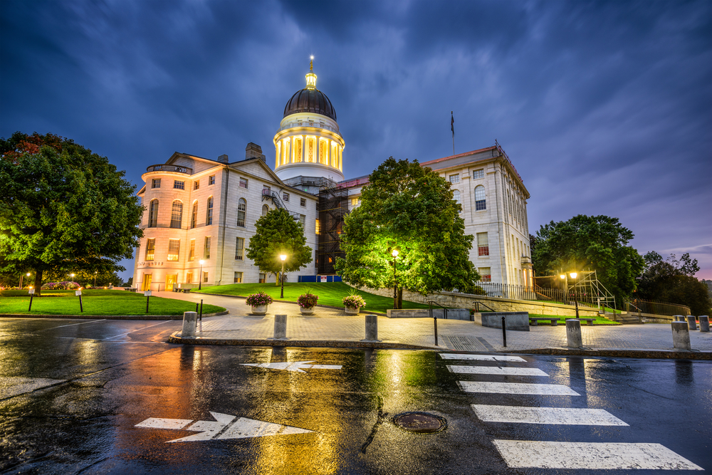 The Maine State House in Augusta Maine USA