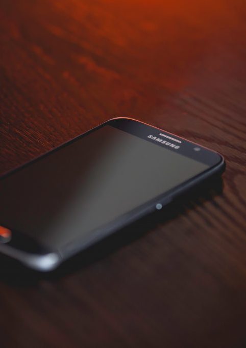 Samsung smartphone on a table