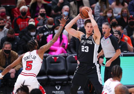 Basketball player waits to pass the ball during a NBA