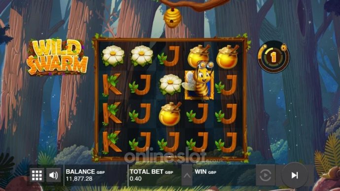 Wild Swarm Slot gameplay desktop view