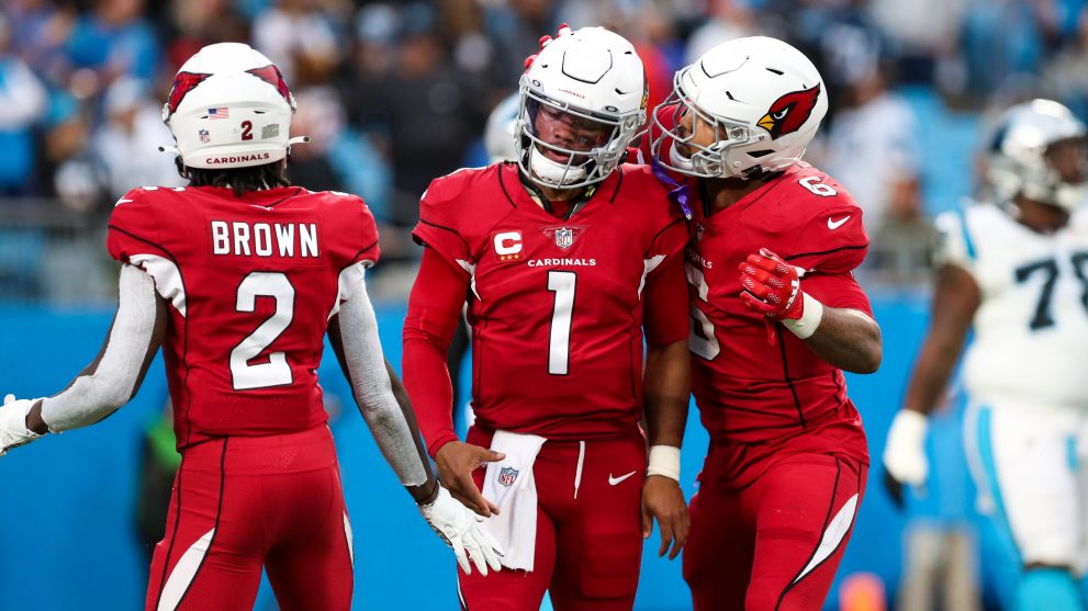 American football players during a match