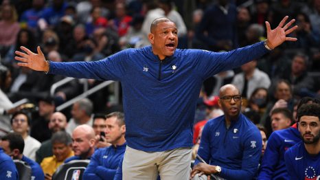 Basketball couch appeals the referee's decisions