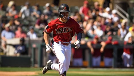 Baseball player runs during a baseball game