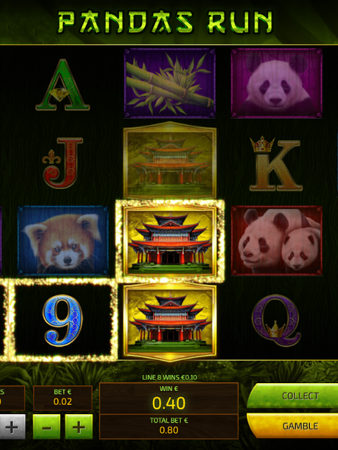 Panda's Run Slot gameplay desktop view