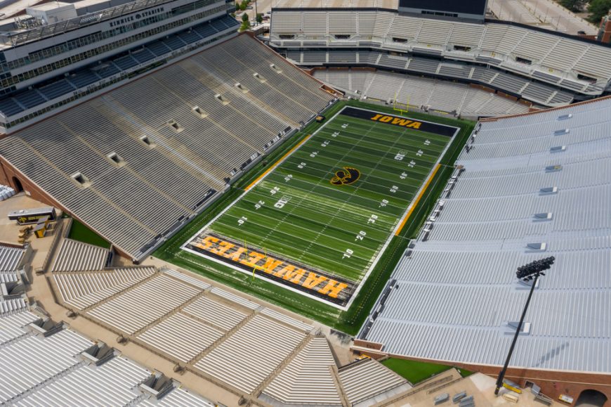 Aerial Views Kinnick Stadium is the home stadium of the University of Iowa Hawkeyes