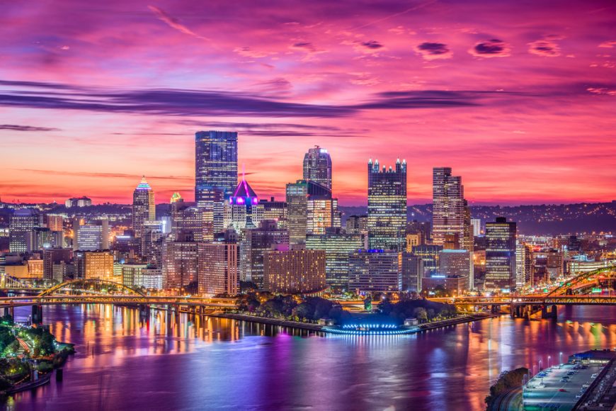 Pittsburgh Pennsylvania USA city skyline