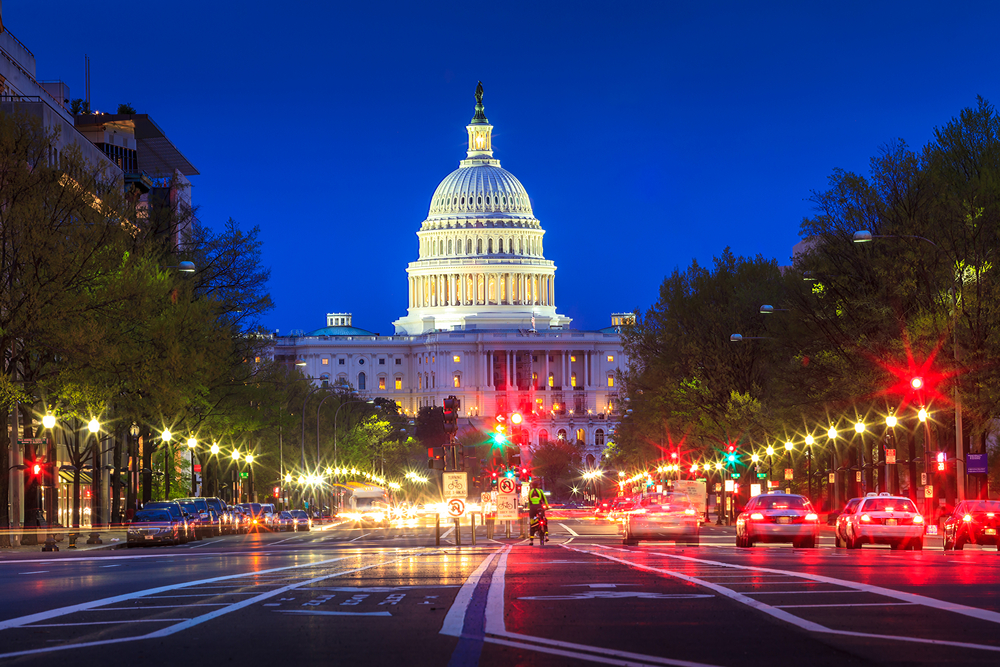 The United States Capitol building in Washington DC