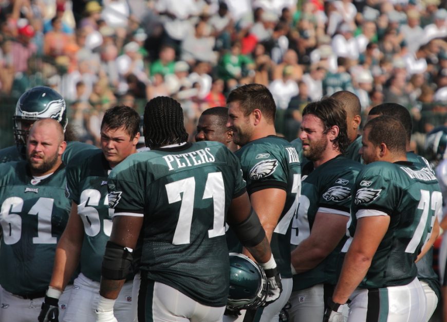 Philadelphia Eagles Team after a game