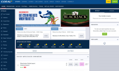 Coral Sports homepage desktop view