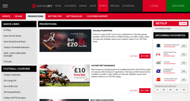 GentingBet Promotions page desktop view