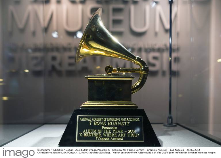 Grammy for T Bone Burnett Grammy Museum Los Angeles 25 03 2014