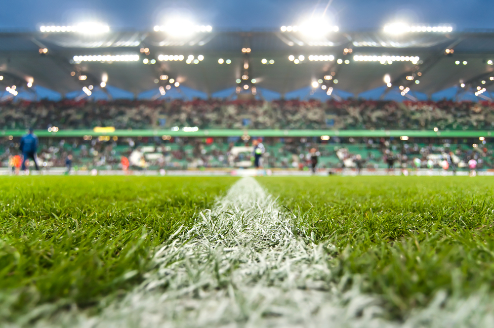 Stadium with fans before the match