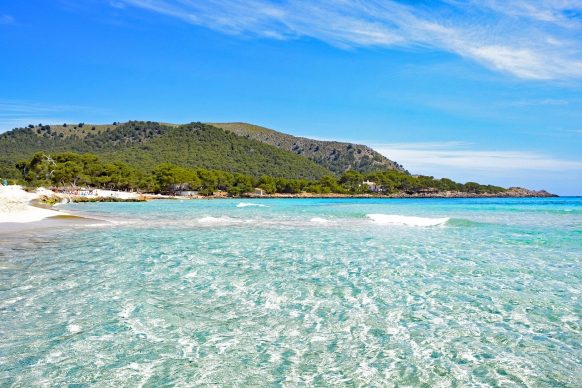 A beautiful landscape of Cala Agulla Beach