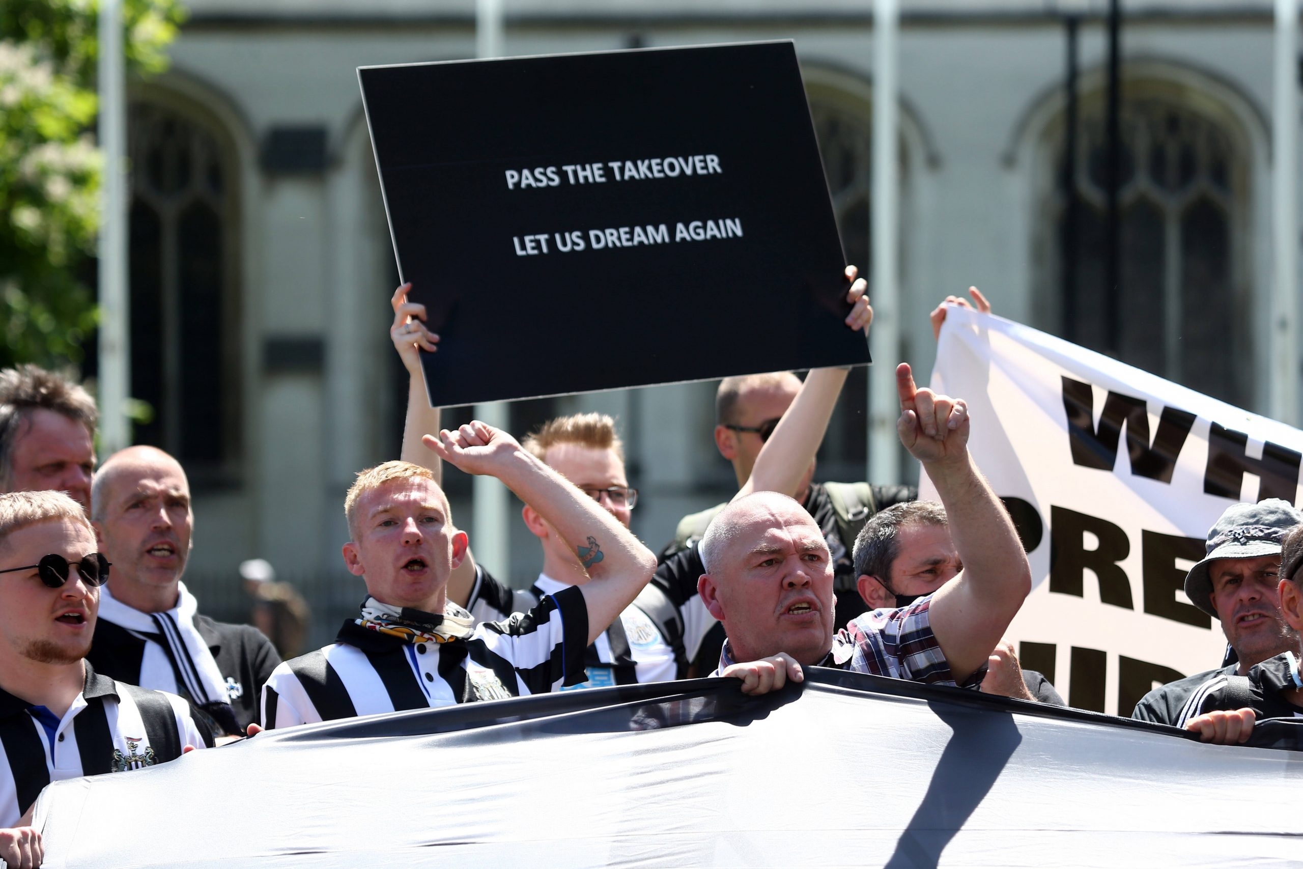 Newcastle fans protests