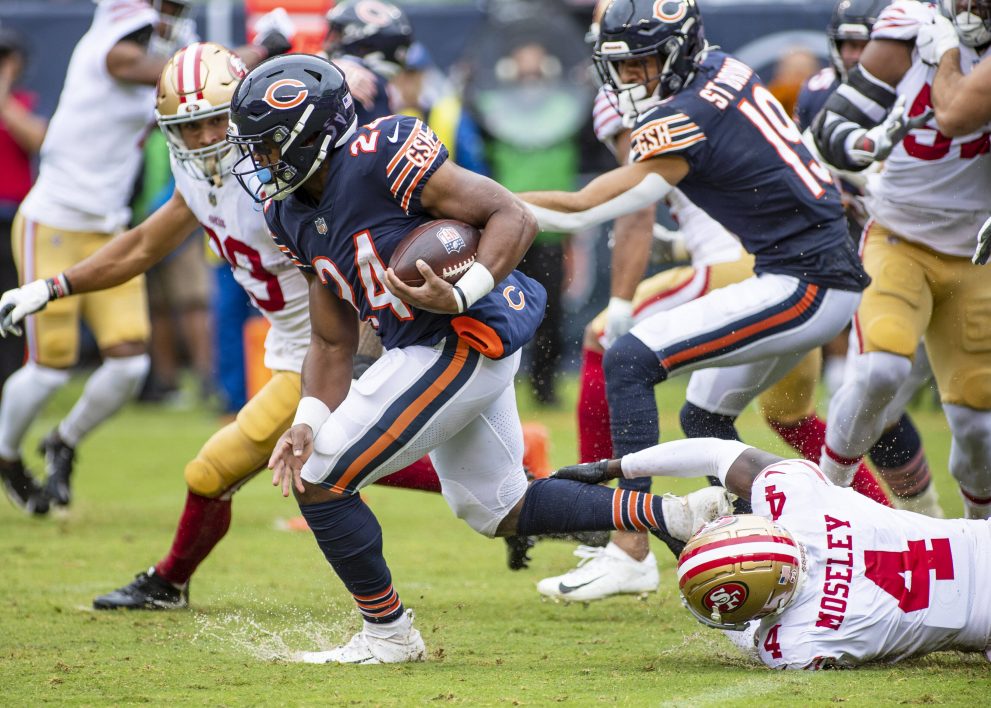 Chicago Bears players during an american football match