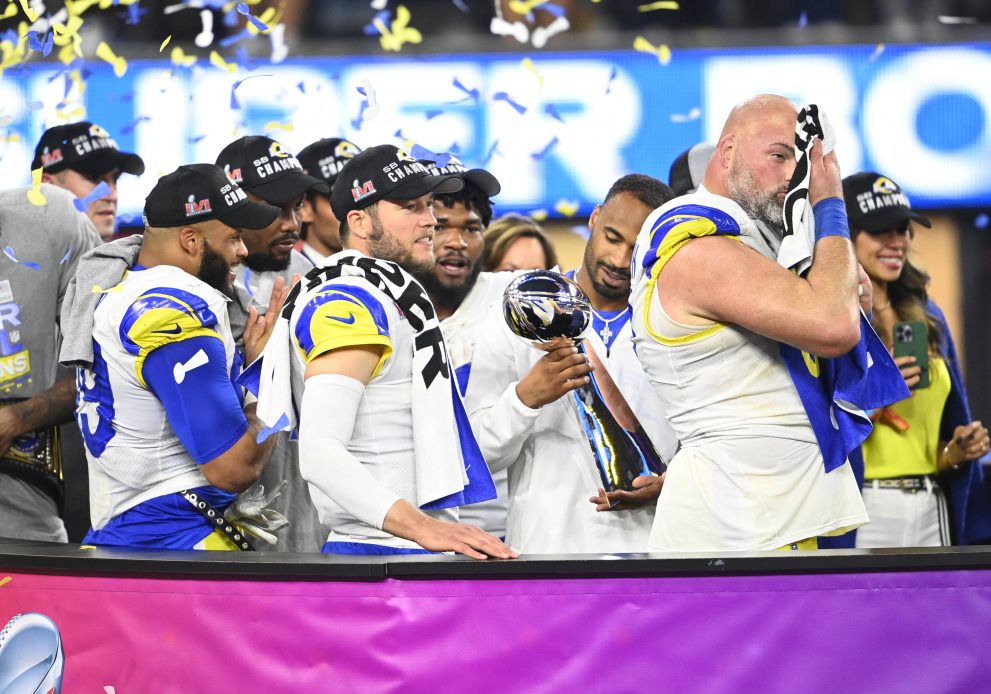 Los Angeles Rams Team celebrating