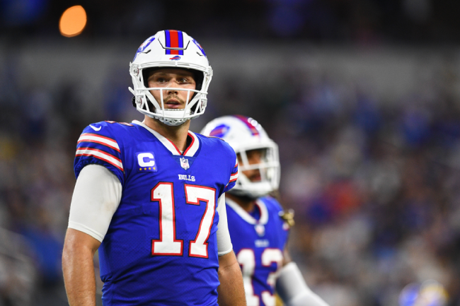 Buffalo Bills QB Josh Allen Looks On