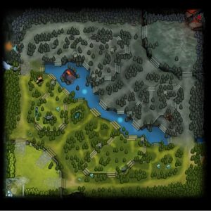 The DOTA 2 game minimap