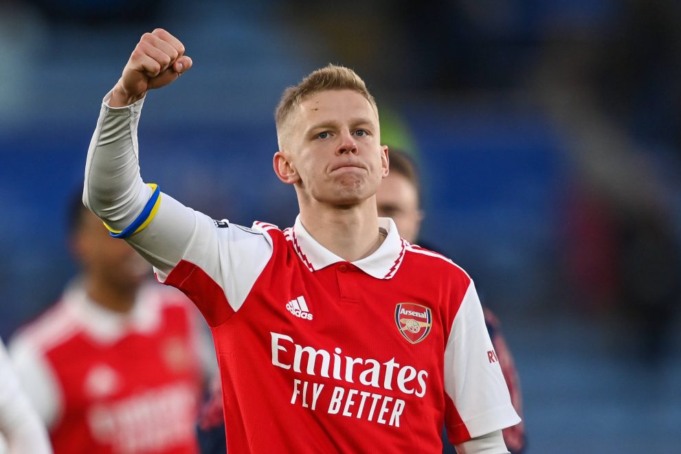 zinchenko holding his fist