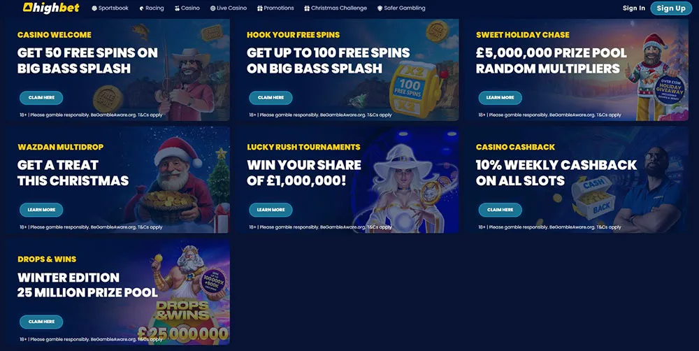 HighBet Casino Promotions