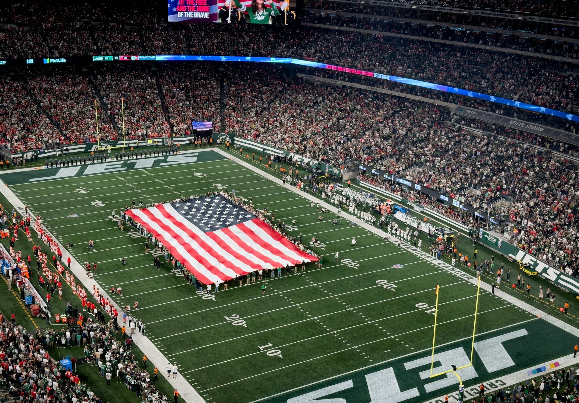 Nfl Stadium American Flag