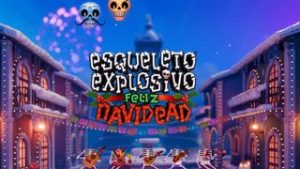 Esqueleto Explosivo Feliz Navidead